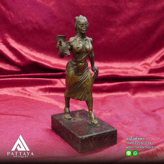 Antique Bronze statue of lady