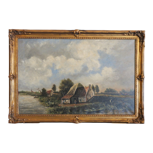 Vintage Dutch oil on canvas