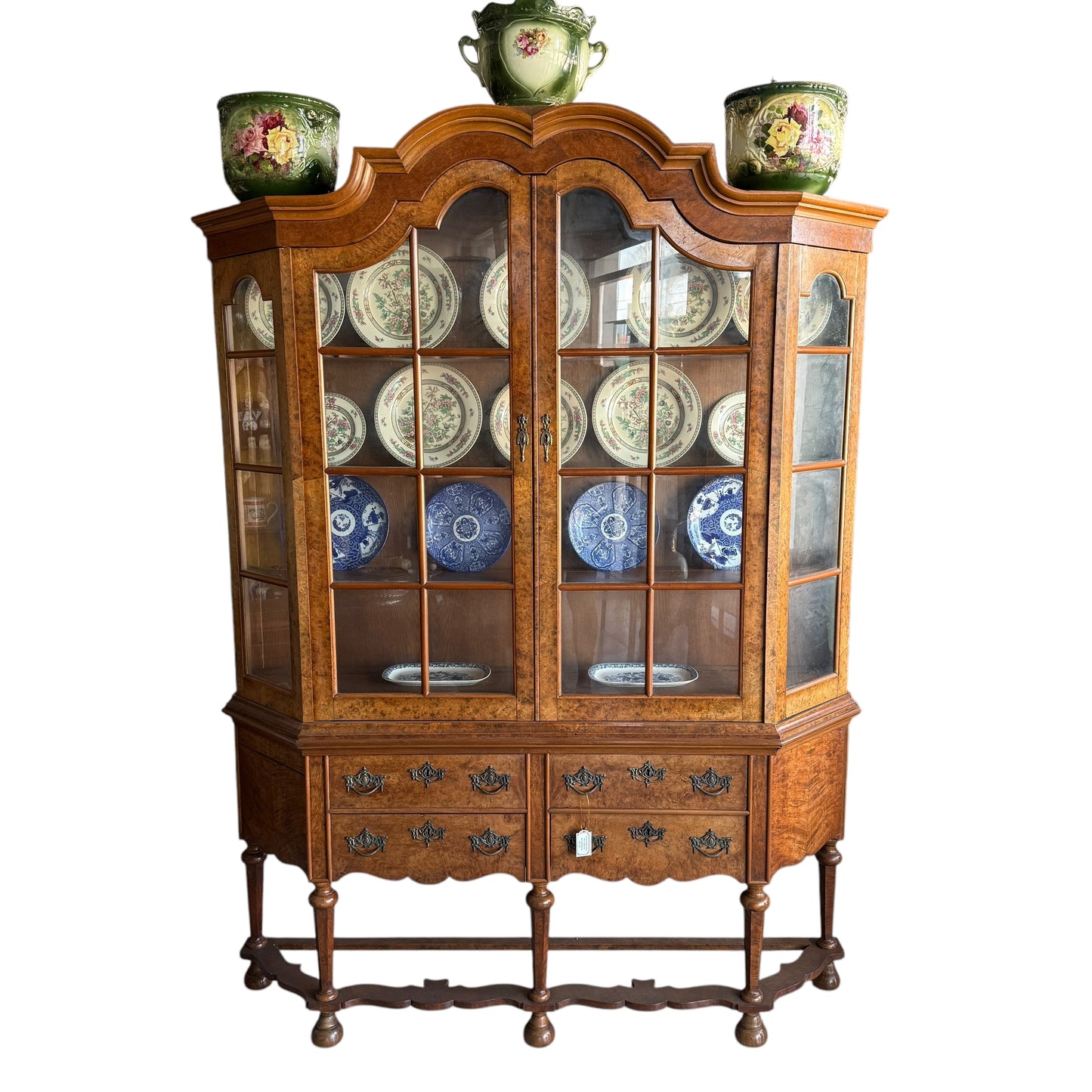 Antique Dutch Porcelain display cabinet