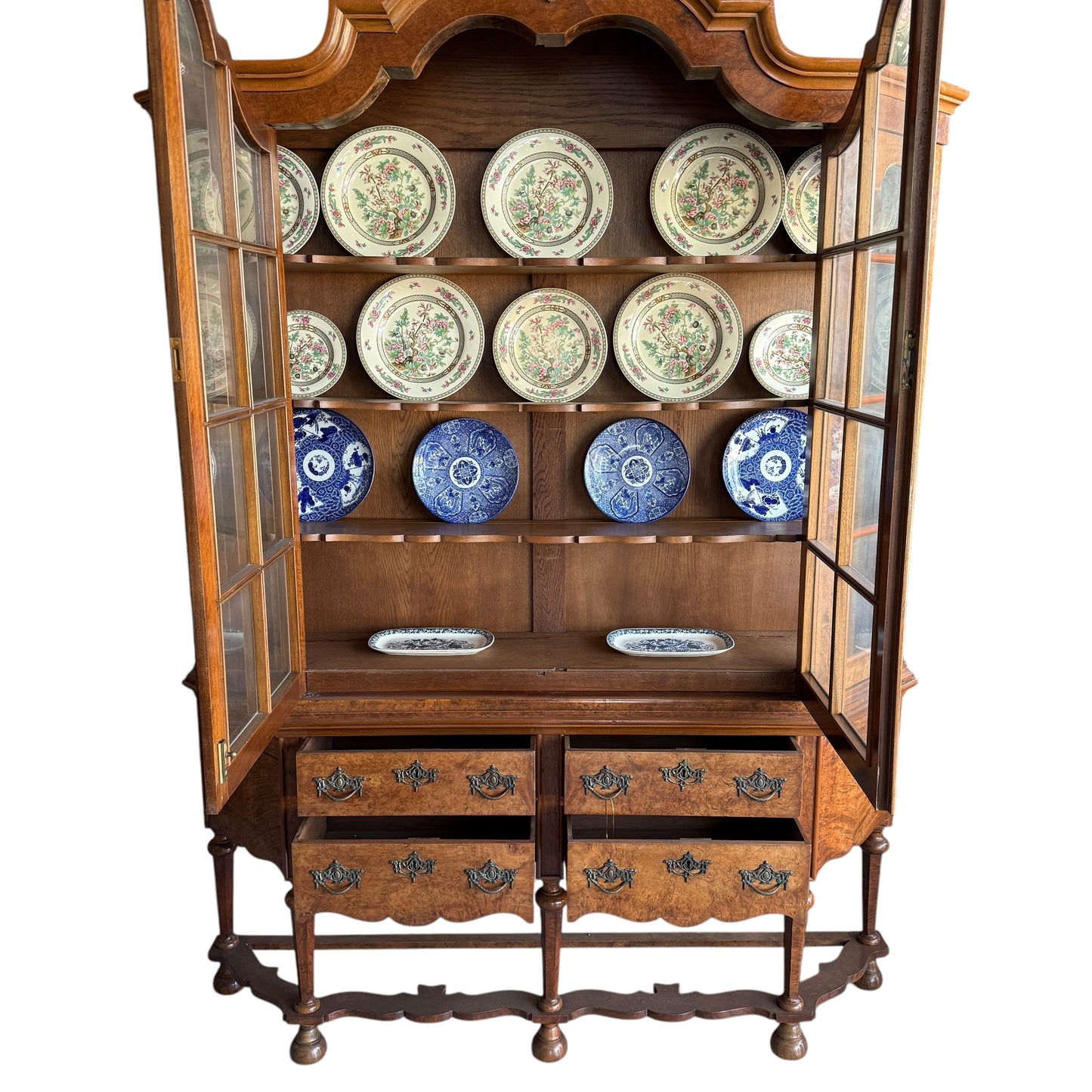 Antique Dutch Porcelain display cabinet